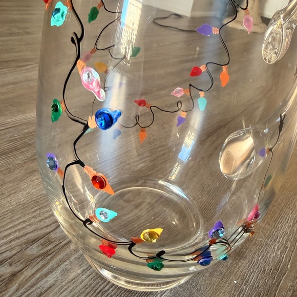 Colorful Floral Glass Pitcher - Picture 3 of 3